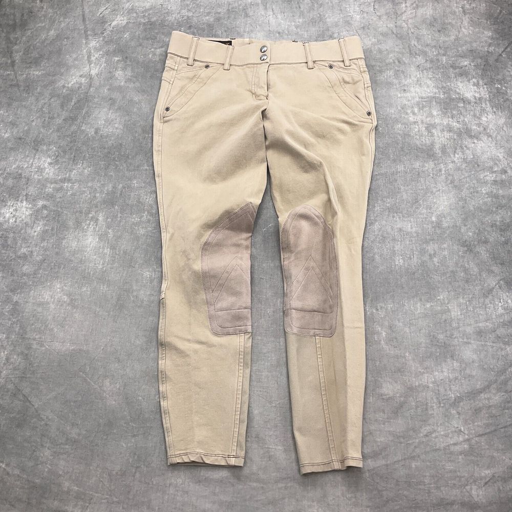 Ariat Pants‎ Women 31W/28L 26.5 Tan Equestrian Riding Stretch Reinforced Flaws